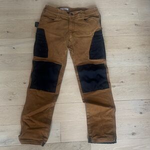 Huxtley Men's Brown and Black Work Pants